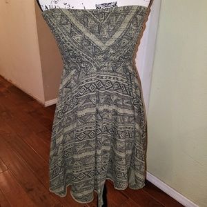 Billabong Olive green and black halter dress